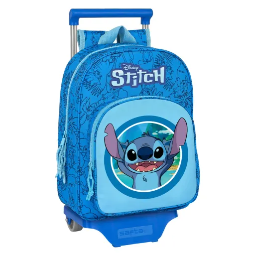 Mochila Escolar com Rodas Stitch Azul 26 x 34 x 11 cm