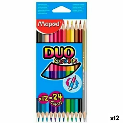 Lápis de Cores Maped Duo Color' Peps	 Multicolor Ponta Dupla 12 Peças (12 Unidades)