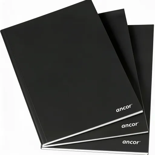 Caderno A4 Agrafado Quadriculado 80Fls 60GR Capa Preta – Ancor