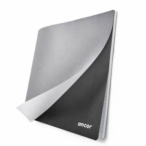Caderno Capa Preta A4 Pautado com Capa Plástica 80Fls 60GR – Ancor