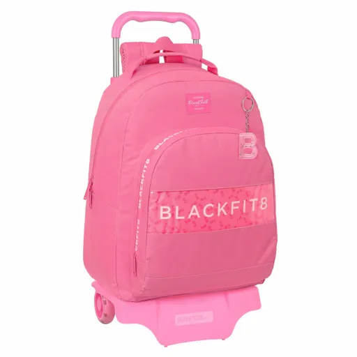 Mochila Escolar com Rodas BlackFit8 Glow up Cor de Rosa (32 x 42 x 15 cm)