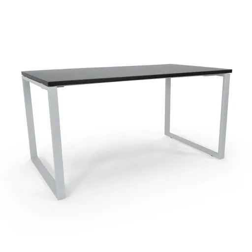 Secretária De Escritório Pé Fechado 1200x800x750mm Jepa40 Preto/Cinza