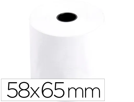 Rolo Papel para Impressora 58x65x11 mm 60 gr