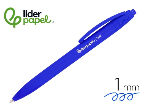 Esferografica Liderpapel Retratil com Clip Acabamento Soft Touch Tinta Azul Ponta 0,7 mm Azul