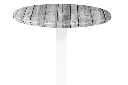 Tampo de Mesa Werzalit Alemania, ANTIQUE WHITE 202, 70 Cms Diâmetro