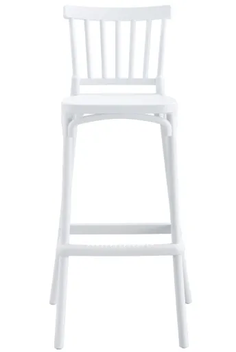 Banco de Bar MILOS, Tratamento Anti UV, Polipropileno Branco