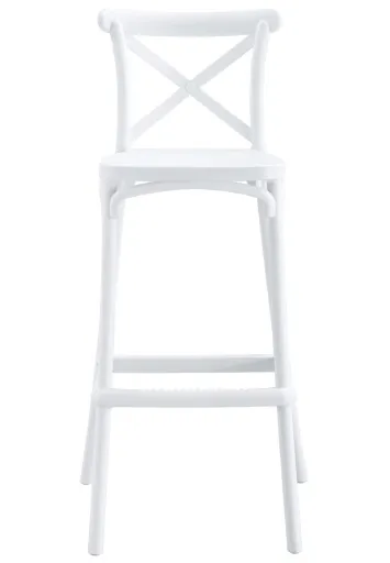 Banco de Bar CORFÚ, Tratamento Anti UV, Polipropileno Branco