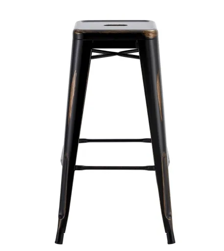 Banco de Bar TOL EK VINTAGE, Aço, Preto