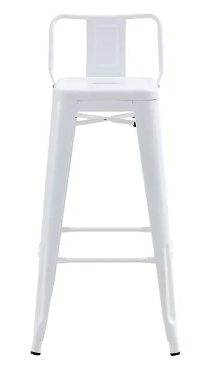 Banco de Bar TOL R1 EK, Empilhável, Aço, Branco