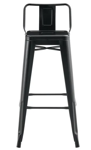 Banco de Bar TOL R1 EK, Empilhável, Aço, Preto