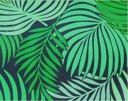 Banco Bar HORUS NEW, Metal, Estofo em Veludo Verde, Costas com Motivos de Folhagem a Condizer