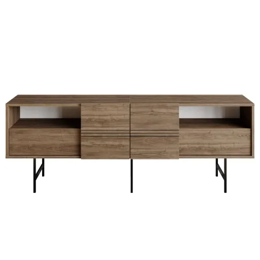 Móvel TV SIMON, Bilaminado Noz, 180 Cms