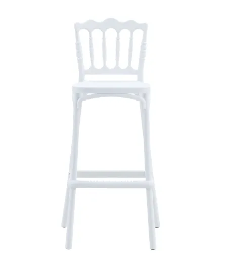 Banco de Bar WEDDING, Tratamento Anti UV, Polipropileno Branco