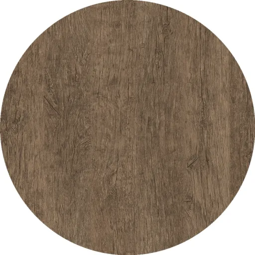 Tampo de Mesa Werzalit WER-WOODART, Carvalho Escuro 4510, 70 Cms de Diâmetro
