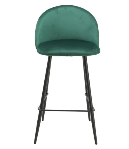 Banco de Bar MAGDA NEW, Metal, Veludo Verde
