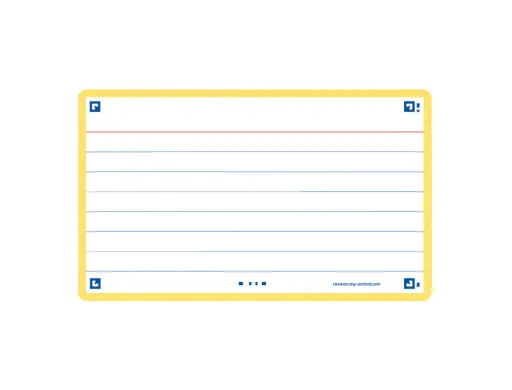 Ficha de Revisão Oxford Flashcards 2.0 75x125 mm 250 g Pautado Horizontal Cor Amarela Pack de 30 Unidades