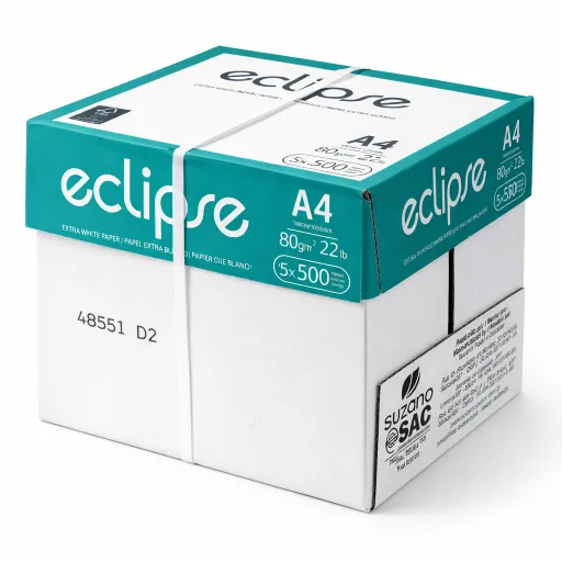 Caixa Papel A4 80g Eclipse Alta Brancura 2500 Folhas