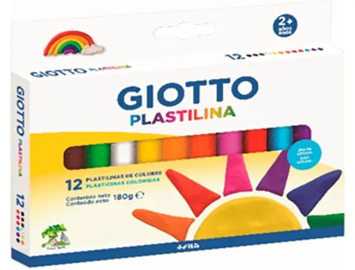 Plastilina Giotto Cores Clássicas Caixa de 12 Unidades Cores Sortidas