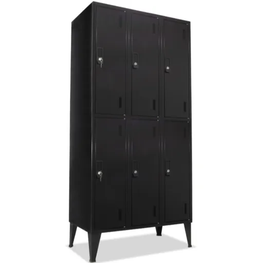 Cacifos Metálico Triplo 6 Cacifos 1900x900x500 mm Preto Standard