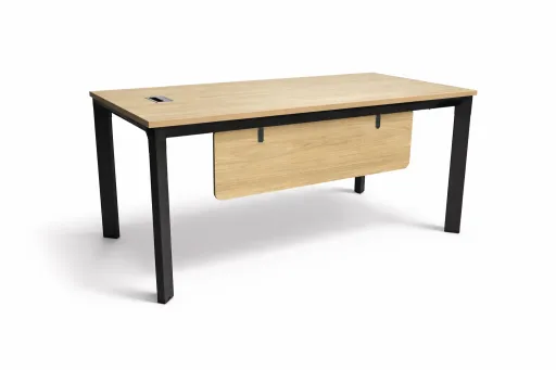 Secretária Munique 1400x800 Carvalho Compacta com Estrutura Metálica