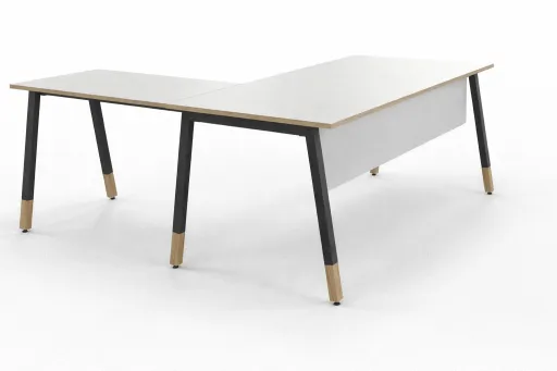 Secretária de Escritório 1600x800 NOA 40 A WOOD com Alonga – Branco