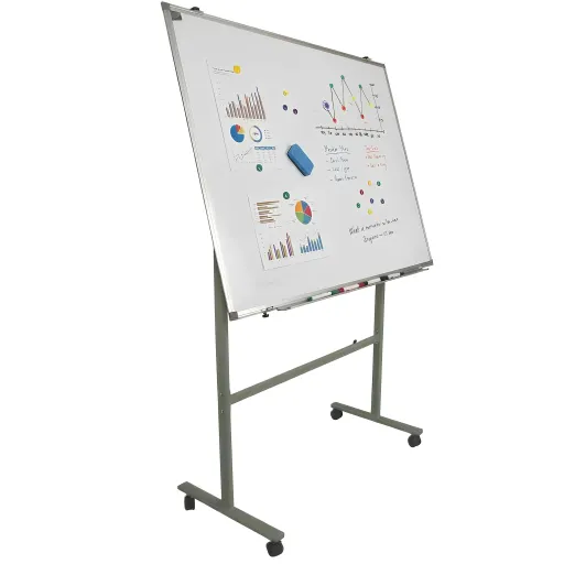 Quadro Branco 90x120cm Cerâmico com Cavalete Móvel – Máxima Durabilidade