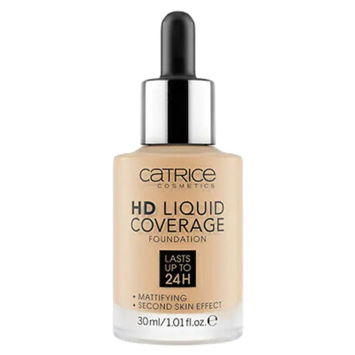 Base de Maquilhagem Fluida Catrice HD Liquid Coverage Nº 032 Nude Beige Nº 032-Nude Beige 30 ml