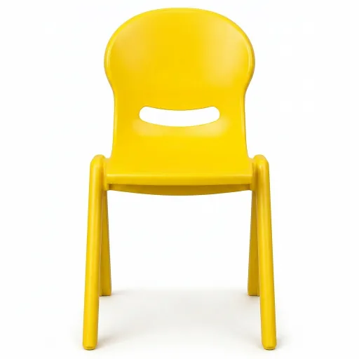 Cadeira Riva Kids 35 Amarela: Ergonomia Vibrante e Alta Resistência