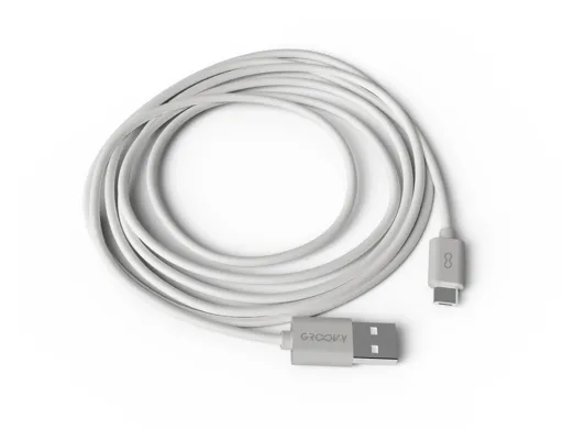 Cabo Groovy Usb-a a Micro Usb Comprimento 2 mt Cor Branco