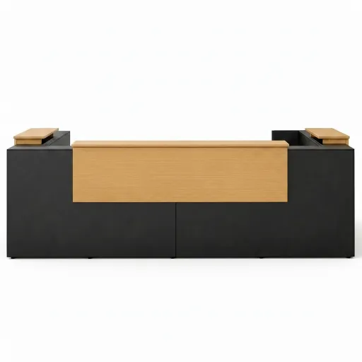 Balcão de Receção 8U 3200x1600x1110mm: Prestígio e Design Envolvente