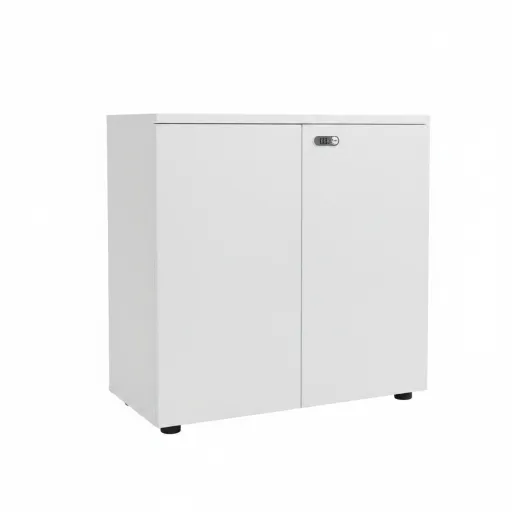 Armário Escritório Mira Branco 800x800mm com Código – Seguro e Elegante