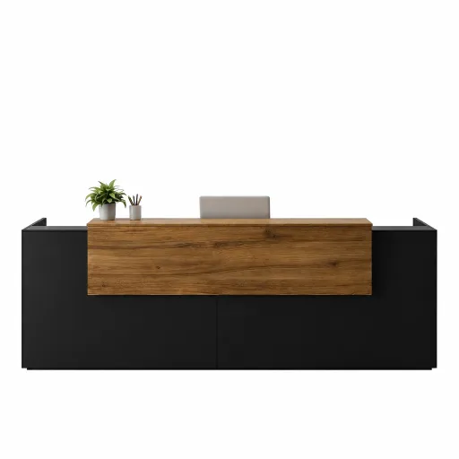 Balcão de Receção 8 DUO 2400x721x1110mm: Prestígio em Dose Dupla