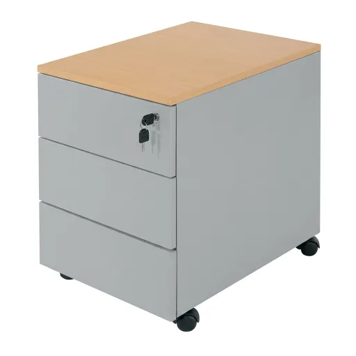 Bloco 3 Gavetas com Rodas e Tampo 420x580x530 mm - Riva