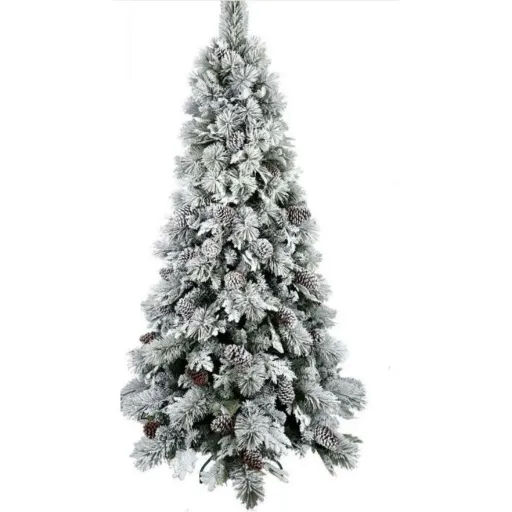 Árvore de Natal Home ESPRIT Branco PVC Alumínio Nevado 94 X 94 X 150 CM