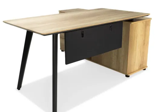Secretária Executiva Sale com Armário Carvalho Riva Office 1400x750x750mm
