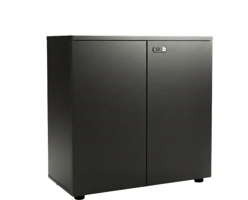 Armário De Escritório 800x800x400mm Portas De Bater Com Código Mira Antracite Riva