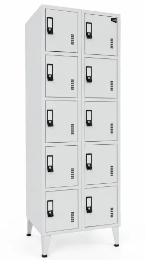 Cacifos Metálico Duplo 10 Cacifos - 1900x600x500 mm Standard