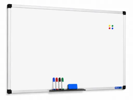Quadro Branco Magnético Maya Cerâmica com Acessórios Riva Office 60x90cm