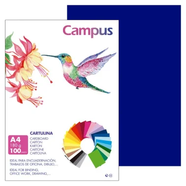 Cartolina Campus A4 180G Azul Ultramar - Campus