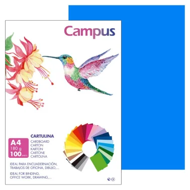 Cartolina Campus A4 180G Azul Maldivas - Campus