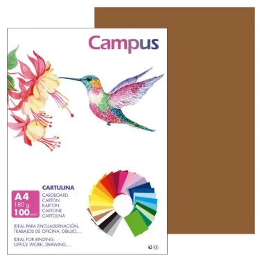 Cartolina Campus A4 180G Castanho - Campus