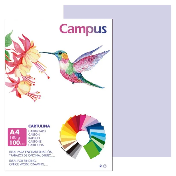 Cartolina Campus A4 180G Lilás - Campus