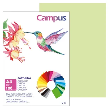 Cartolina Campus A4 180G Verde Maçã - Campus
