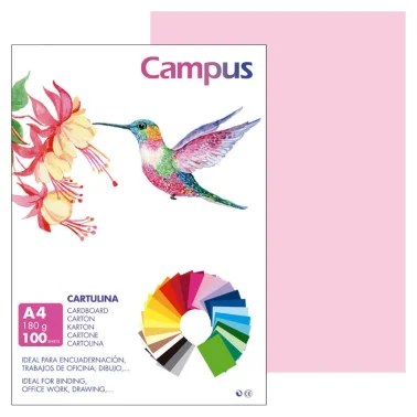 Cartolina Campus A4 180G Rosa - Campus