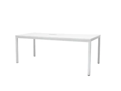 Mesa de Reuniões Riva 2000x1000 mm Branco / Branco