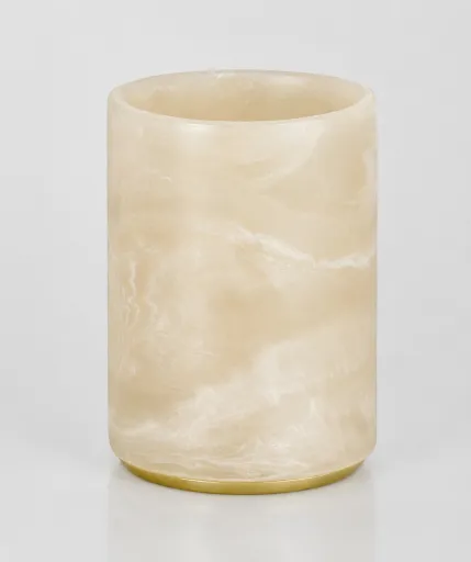 Suporte para Escova de Dentes Rosa Pálido e Dourado – Andrea House