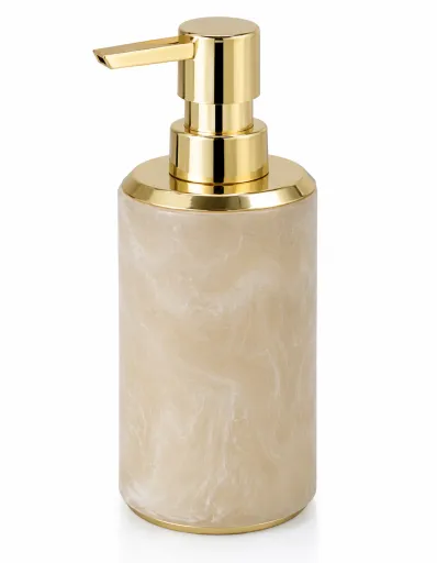 Doseador Andrea House Rosa Pálido e Dourado 300 ml