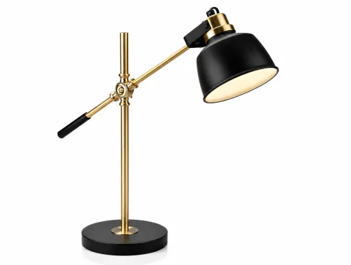 Candeeiro de Mesa em Bronze/Preto 54×18×48 cm – Design Elegante e Decorativo