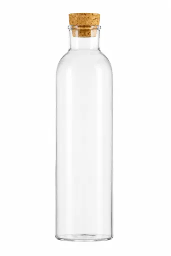 Garrafa de Vidro Andrea House 1L com Tampa de Cortiça