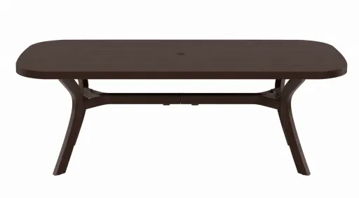 Mesa de Jardim Extensível BOLIVIA Castanho – Exterior Elegante e Funcional